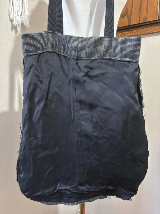 Black Floral Tote with Pink & Green Accents Sequins Rhinestones - Picture 6 of 9